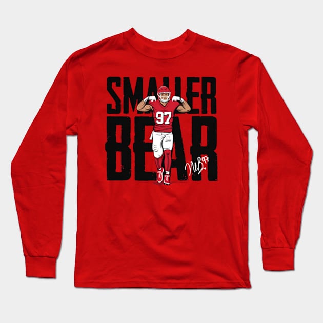 Nick Bosa Smaller Bear Long Sleeve T-Shirt by Chunta_Design